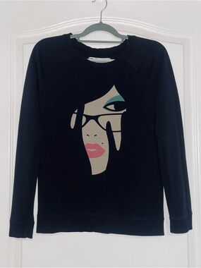 Y2K Volcom x Malika Favre Collab Graphic Black Sweatshirt M Unity Collective